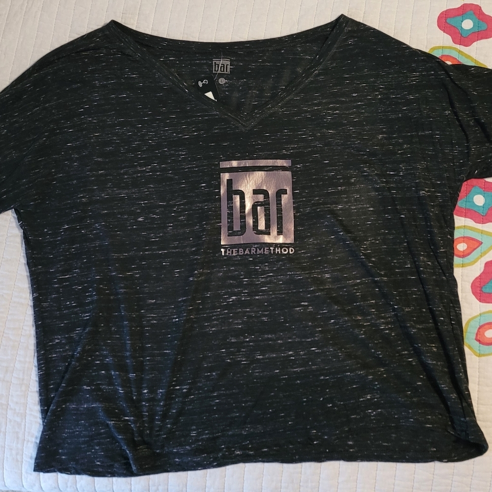 The Bar Method spacedye slouchy v-neck tee